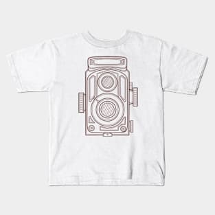 Vintage Camera Line Art Kids T-Shirt